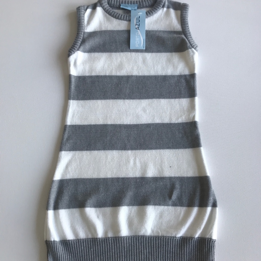 NWT -  Grey and White Spencer Dress - size 6-7 T
